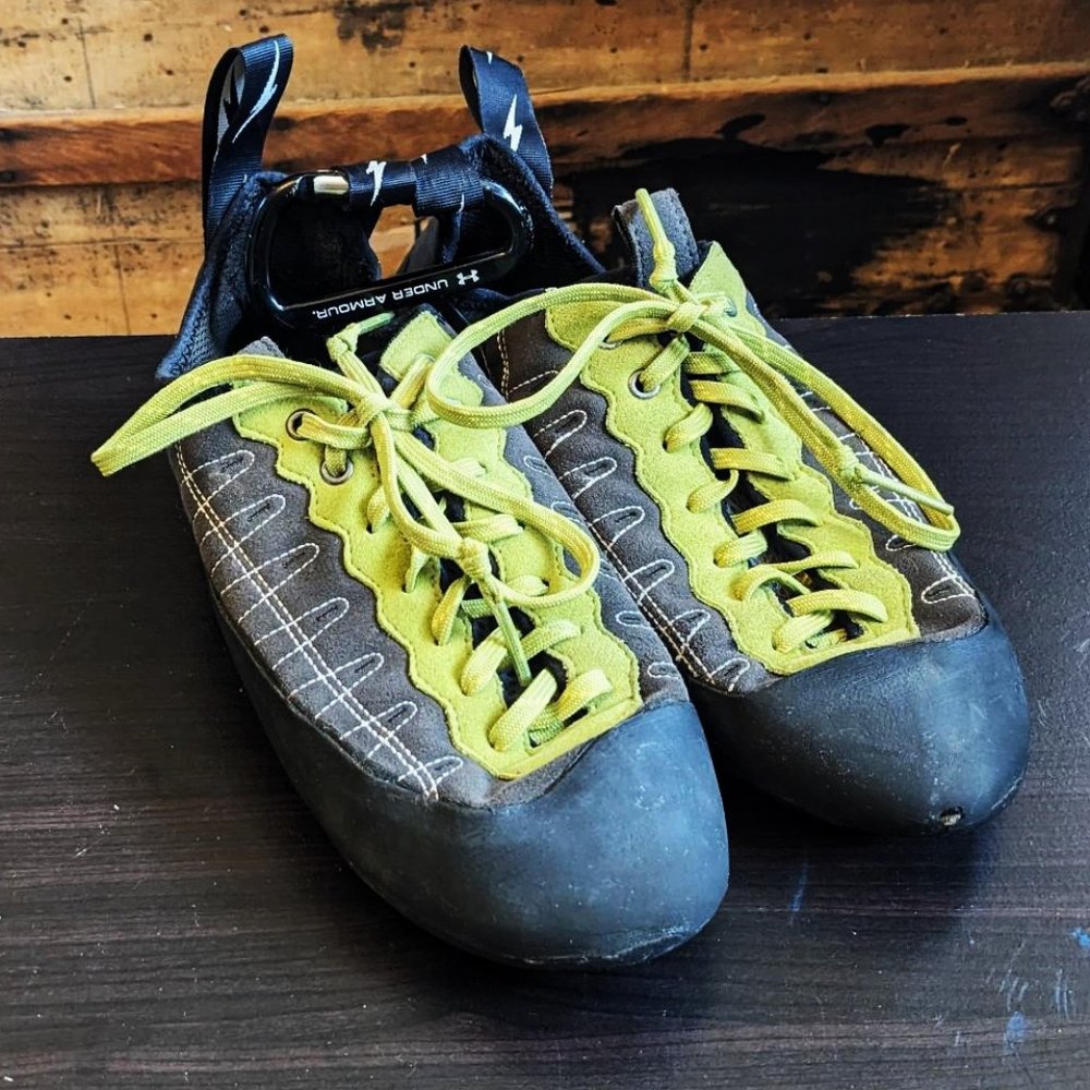 Evolv VTR 3D Green Lace-up Climbing Shoes, Men's Size 9.5